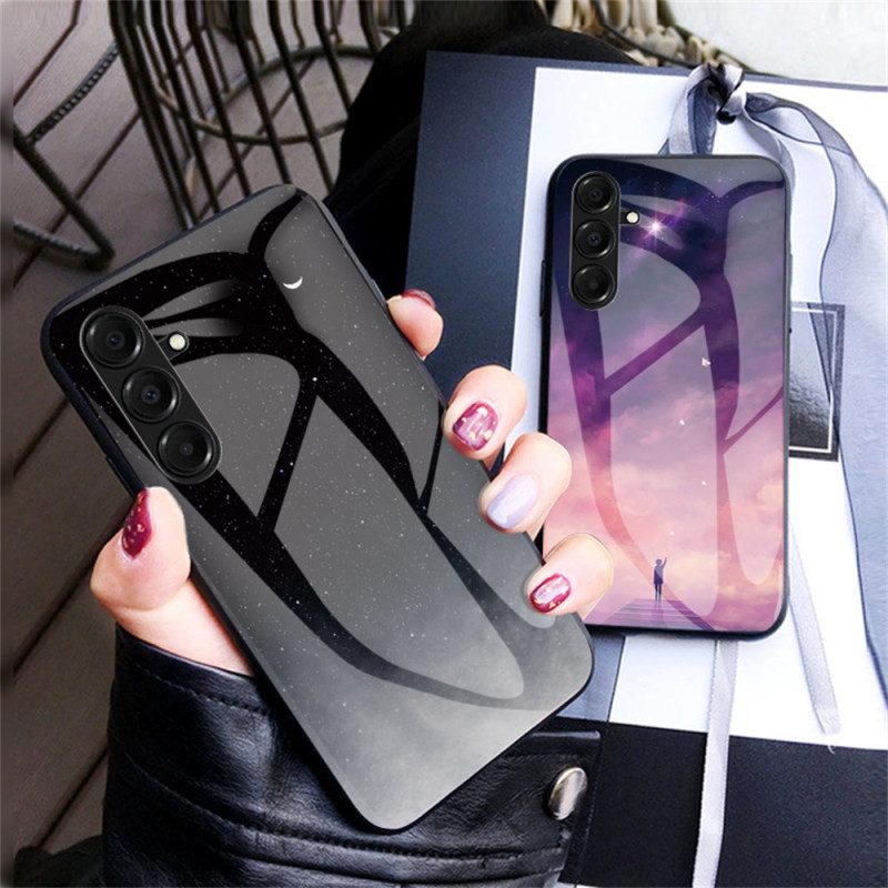 Skal För Samsung Galaxy A17 4g / 5g Himmelsblått Härdat Glas