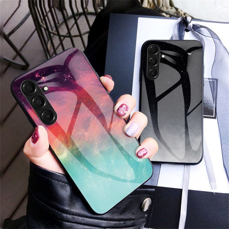 Skal För Samsung Galaxy A17 4g / 5g Himmelsblått Härdat Glas