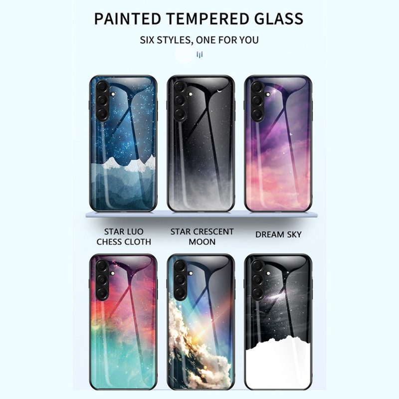 Skal För Samsung Galaxy A17 4g / 5g Himmelsblått Härdat Glas