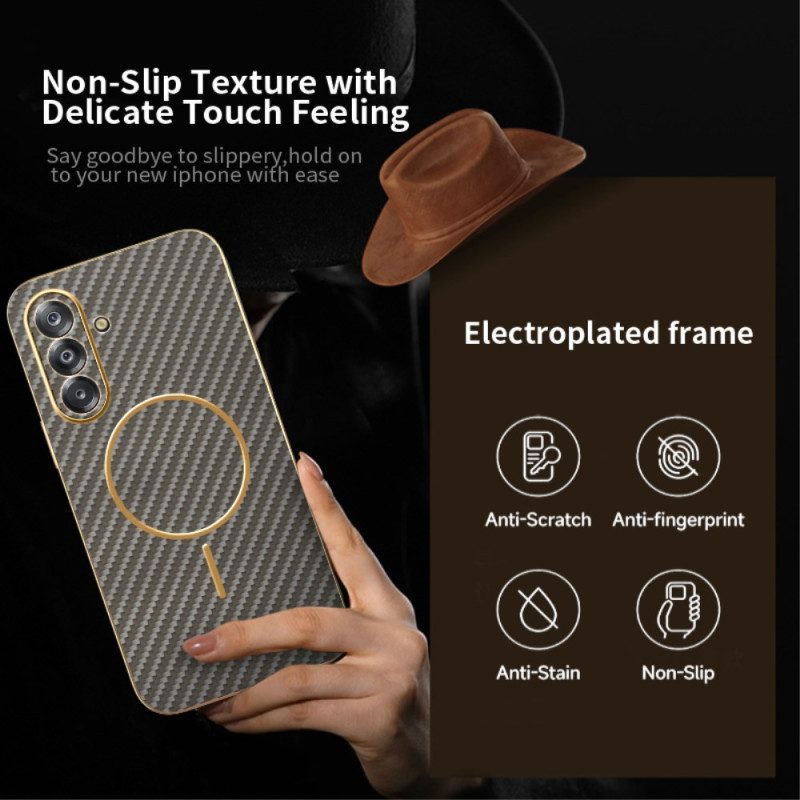 Skal För Samsung Galaxy A17 4g / 5g Magnetisk Kolfiberstruktur