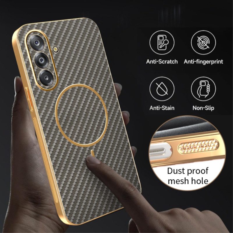 Skal För Samsung Galaxy A17 4g / 5g Magnetisk Kolfiberstruktur