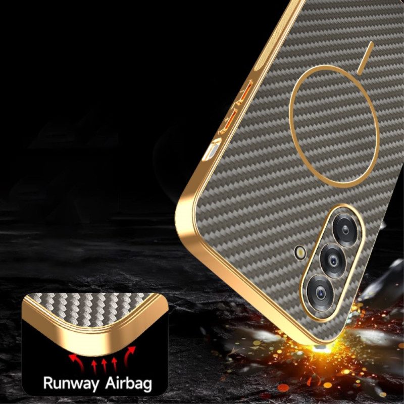 Skal För Samsung Galaxy A17 4g / 5g Magnetisk Kolfiberstruktur