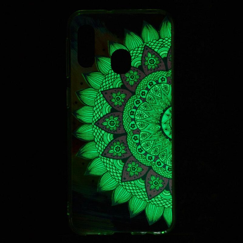 Skal För Samsung Galaxy A20e Fluorescerande Färgglada Mandala