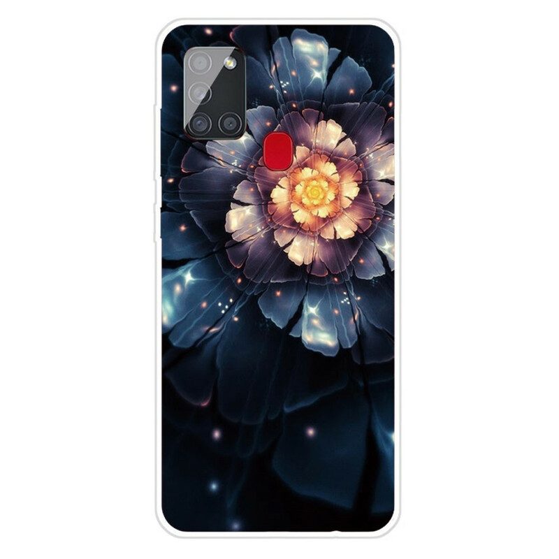 Skal För Samsung Galaxy A21s Flexibla Blommor