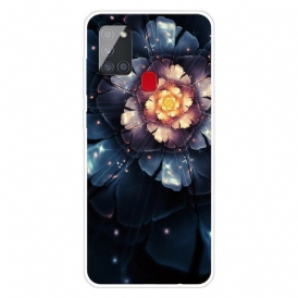Skal För Samsung Galaxy A21s Flexibla Blommor