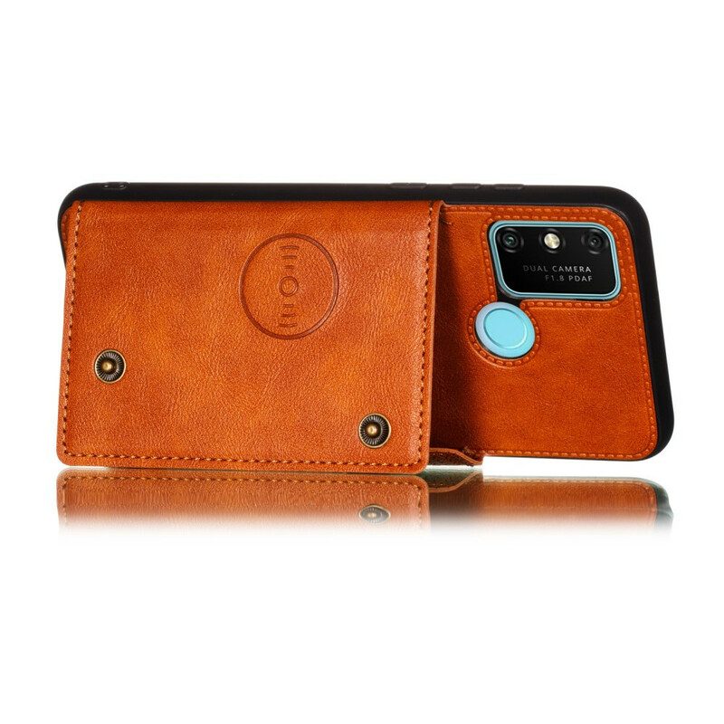 Skal För Samsung Galaxy A21s Plånboksfodral Snap-plånbok