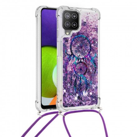 Skal För Samsung Galaxy A22 4G Med Snodd Med Paljetter Drawstring Dreamcatcher