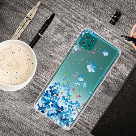 Skal För Samsung Galaxy A22 5G Blå Blommor