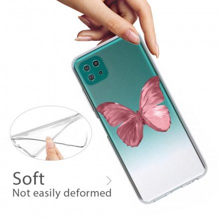 Skal För Samsung Galaxy A22 5G Flexibla Fjärilar