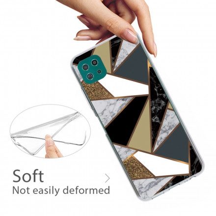 Skal För Samsung Galaxy A22 5G Geometrisk Marmor