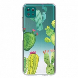 Skal För Samsung Galaxy A22 5G Kaktus Akvarell
