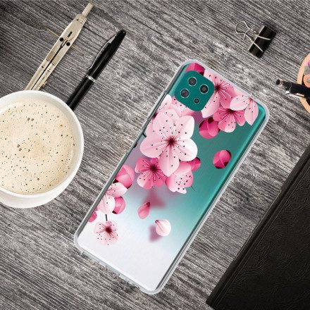 Skal För Samsung Galaxy A22 5G Små Rosa Blommor