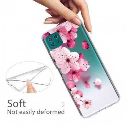Skal För Samsung Galaxy A22 5G Små Rosa Blommor