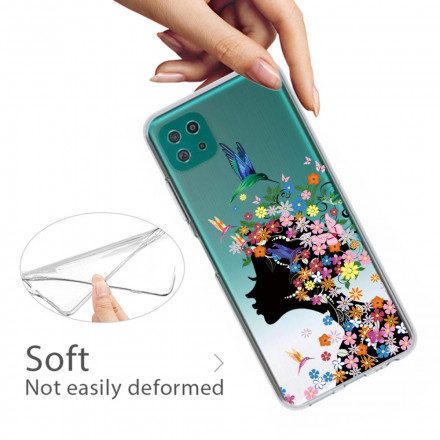 Skal För Samsung Galaxy A22 5G Snyggt Blomhuvud