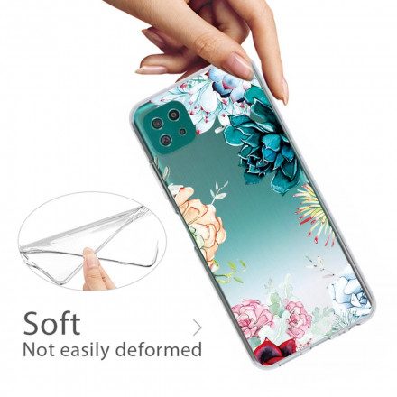 Skal För Samsung Galaxy A22 5G Sömlösa Akvarellblommor