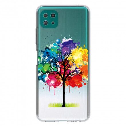 Skal För Samsung Galaxy A22 5G Transparent Akvarellträd