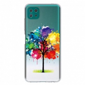 Skal För Samsung Galaxy A22 5G Transparent Akvarellträd