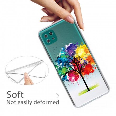 Skal För Samsung Galaxy A22 5G Transparent Akvarellträd