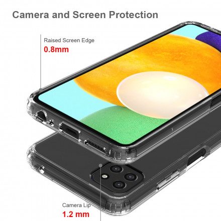 Skal För Samsung Galaxy A22 5G Transparenta Förstärkta Hörn