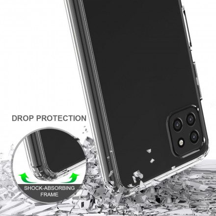 Skal För Samsung Galaxy A22 5G Transparenta Förstärkta Hörn
