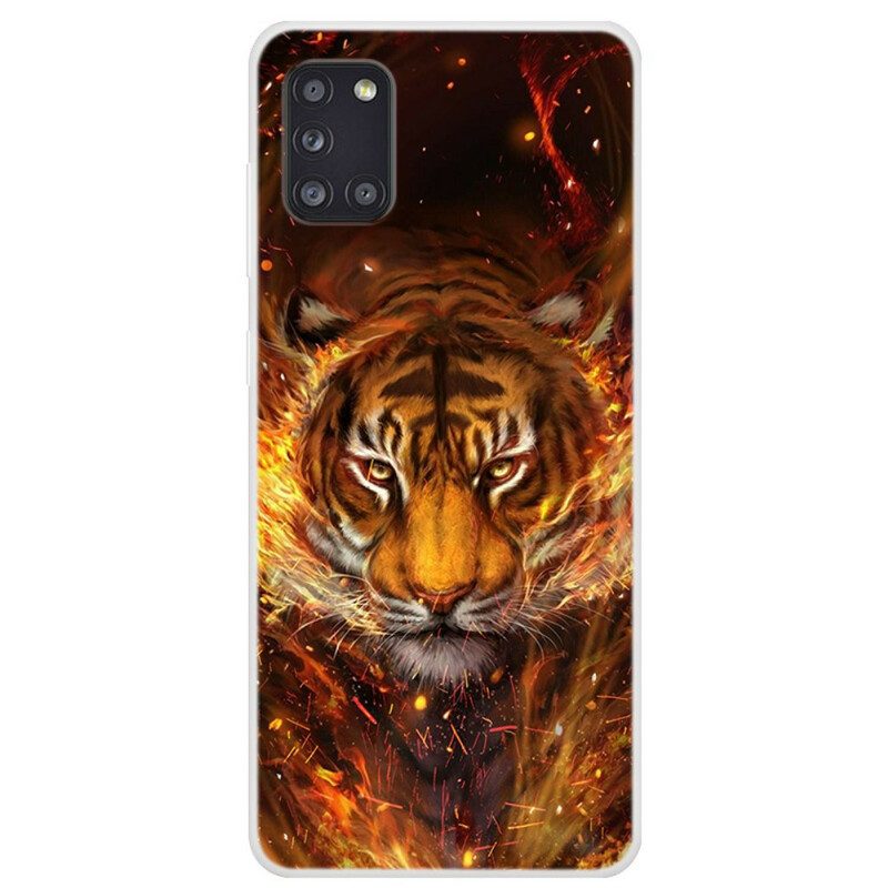 Skal För Samsung Galaxy A31 Fire Tiger