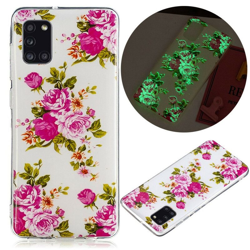 Skal För Samsung Galaxy A31 Fluorescerande Frihetsblommor