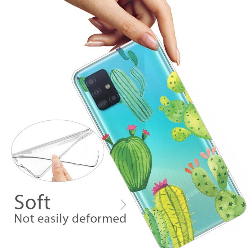Skal För Samsung Galaxy A31 Kaktus Akvarell