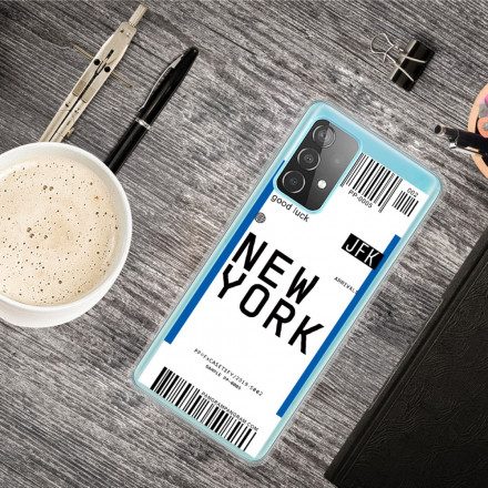 Skal För Samsung Galaxy A32 4G Boardingkort Till New York
