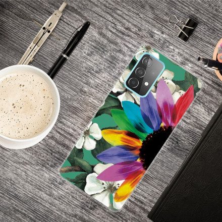 Skal För Samsung Galaxy A32 4G Färgstark Blomma