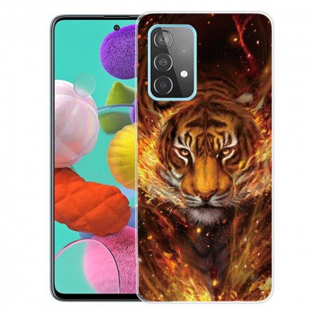 Skal För Samsung Galaxy A32 4G Flexibel Tiger