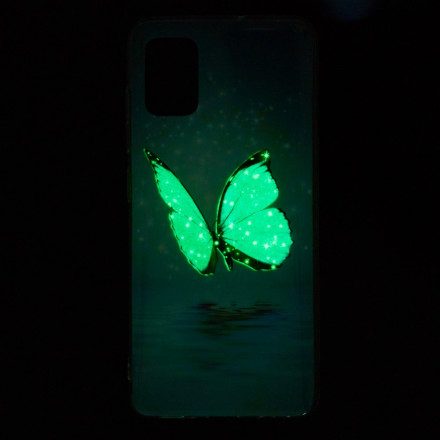 Skal För Samsung Galaxy A32 4G Fluorescerande Blå Fjäril