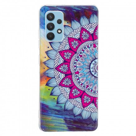 Skal För Samsung Galaxy A32 4G Fluorescerande Färgglada Mandala