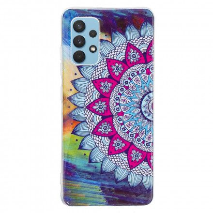 Skal För Samsung Galaxy A32 4G Fluorescerande Färgglada Mandala