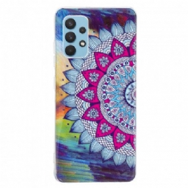 Skal För Samsung Galaxy A32 4G Fluorescerande Färgglada Mandala