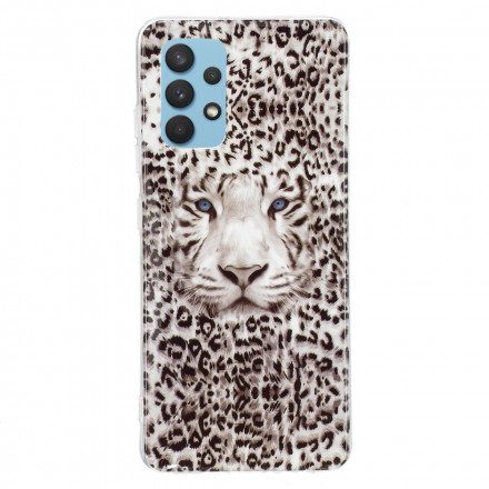 Skal För Samsung Galaxy A32 4G Fluorescerande Leopard