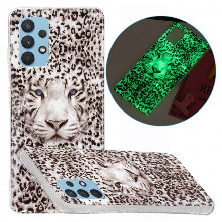 Skal För Samsung Galaxy A32 4G Fluorescerande Leopard