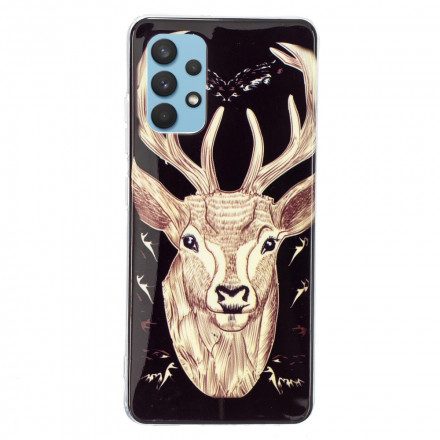 Skal För Samsung Galaxy A32 4G Fluorescerande Majestic Stag