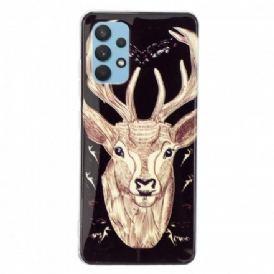 Skal För Samsung Galaxy A32 4G Fluorescerande Majestic Stag