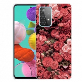 Skal För Samsung Galaxy A32 4G Intensiva Blommor