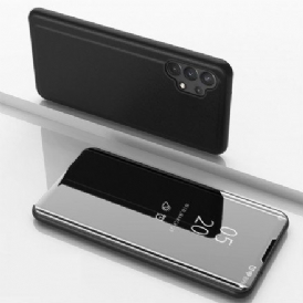 Skal För Samsung Galaxy A32 4G Spegel Och Konstläder