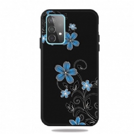 Skal För Samsung Galaxy A32 5G Blå Blommor