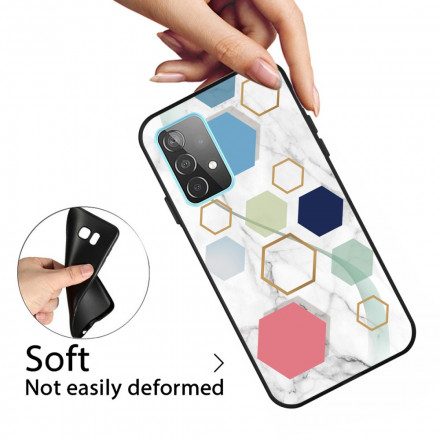 Skal För Samsung Galaxy A32 5G Färgrik Geometrisk Marmor