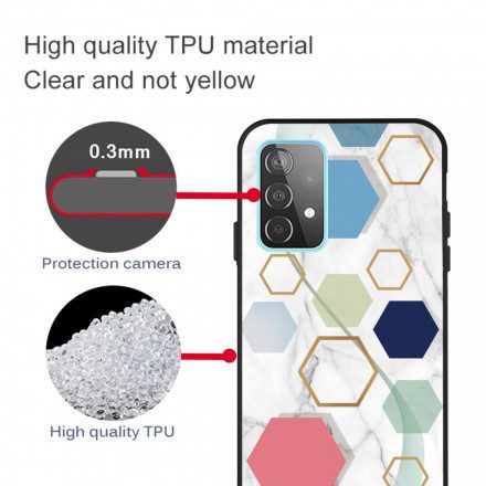 Skal För Samsung Galaxy A32 5G Färgrik Geometrisk Marmor