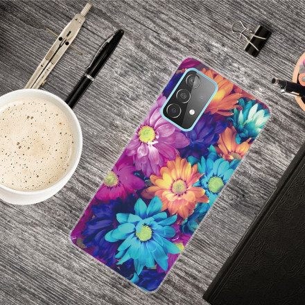 Skal För Samsung Galaxy A32 5G Flexibla Blommor