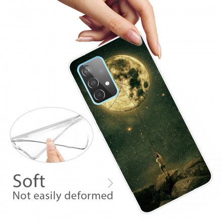 Skal För Samsung Galaxy A32 5G Flexible Moon Man