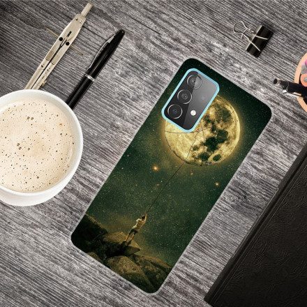 Skal För Samsung Galaxy A32 5G Flexible Moon Man