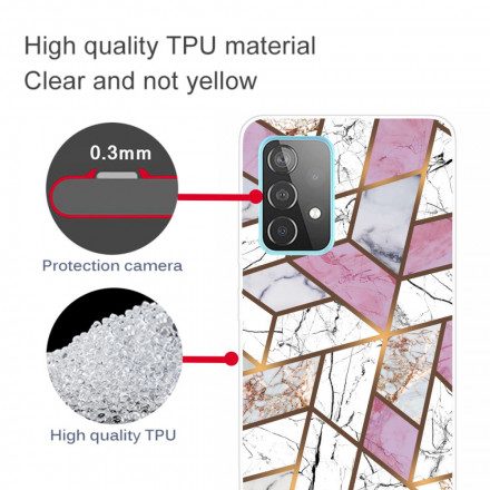 Skal För Samsung Galaxy A32 5G Geometrisk Marmor