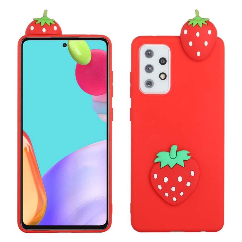 Skal För Samsung Galaxy A33 5G 3d Strawberry