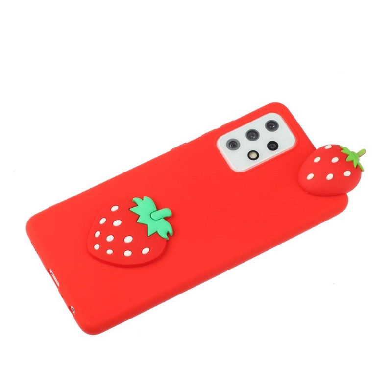 Skal För Samsung Galaxy A33 5G 3d Strawberry