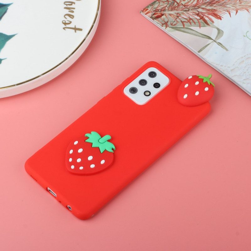 Skal För Samsung Galaxy A33 5G 3d Strawberry